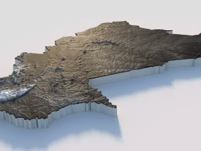 Burkina Faso Country Terrain 3D model