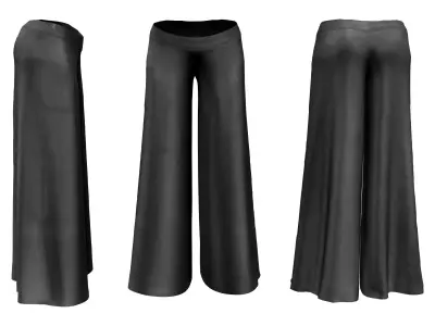 Ladies Gaucho Pants Low-poly 3D model
