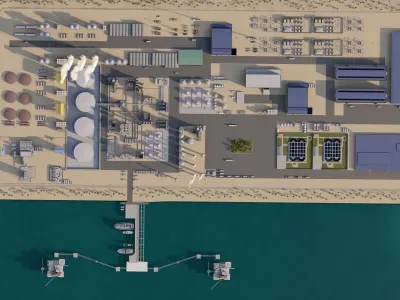 Petrochemical-Complex and Oil Gas Rig-Refinery power plant 3D model