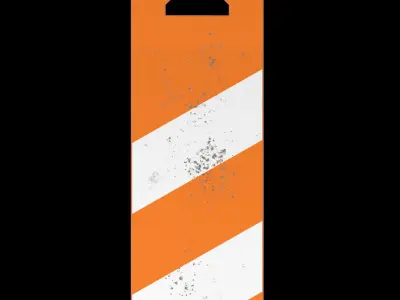 Traffic cone Low-poly 3D model 14