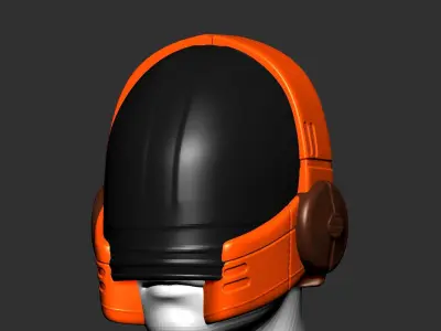 gas mask helmet scifi high poly sculpt 3d printable  3D model 6