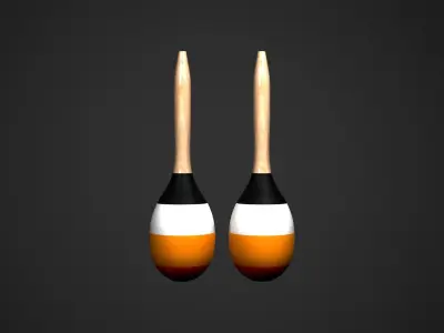 Maracas Percussion Instruments 3D model