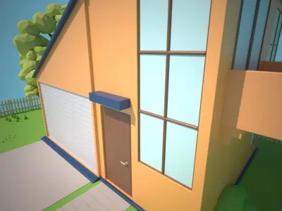Cartoon Style House Low-poly 3D model
