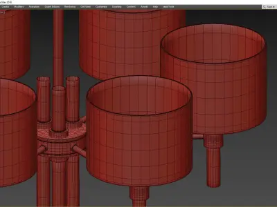 ANKE BRASS CHANDELIER 3D model