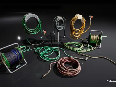 Backyard Props Low-poly 3D model