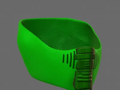 Gas mask helmet 3d model scifi Low-poly  Low-poly 3D model 281