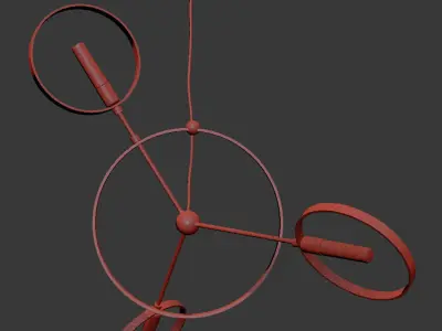 Celesse 3-Light Chandelier 3D model