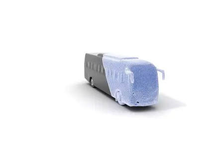 Sleek Black Bus model pack Low-poly 3D model