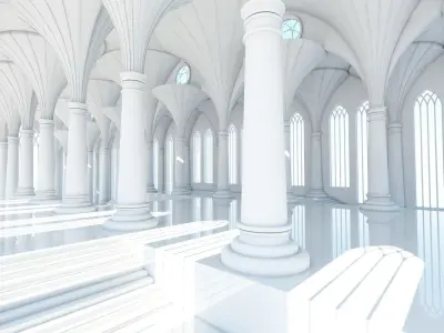 Futuristic Interior Scene 3D model