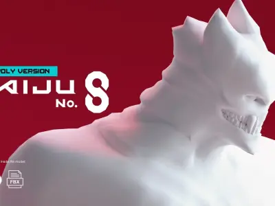 Low Poly - Kaiju No 8 - Hibino Kafka Low-poly 3D model