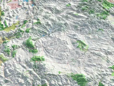  USA sat and topo with Alaska, Hawai detailed relief PBR map environment 