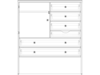commode 17 Low-poly 3D model