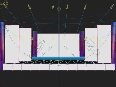 Stage party concert fashion catwalk T station  46 3D model