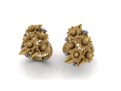 Flower Ring STL-Check Description 3D print model