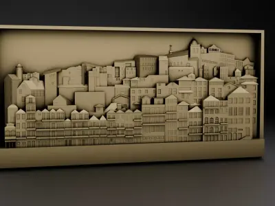 Porto city 3D print model