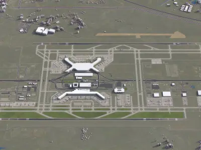 Haikou - Airport - HAK Low-poly 3D model