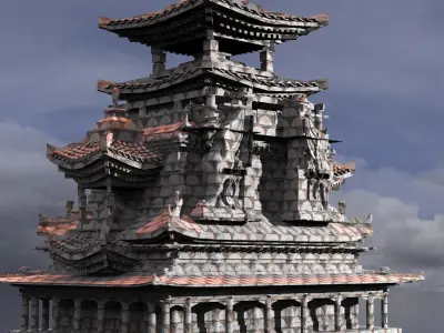 Dragon Lord Temple 6 3D model