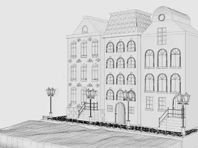 Holland style houses 3D model