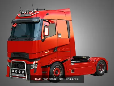 T520 High Range Trucks  2 in 1 3D Model Pack