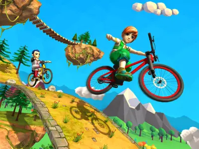 Offroad Toon Stunt Tracks Low-poly 3D model