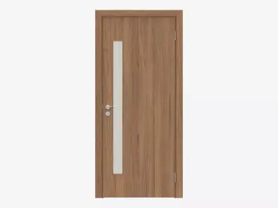 Modern Wooden Interior Door with Furniture 002 3D model