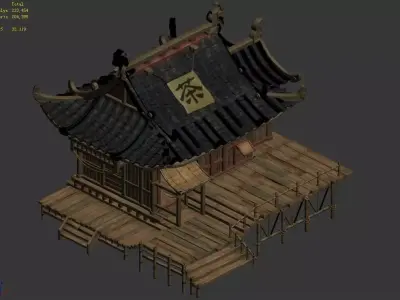 Field Building - Tea - Chalet 01 3D model
