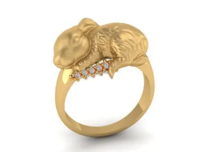 Rabbit ring 3D print model