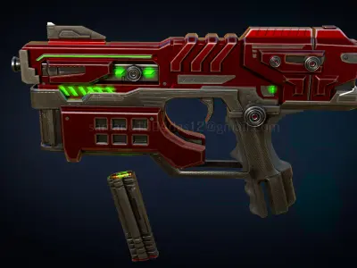 Scifi Desert Eagle Low-poly 3D model