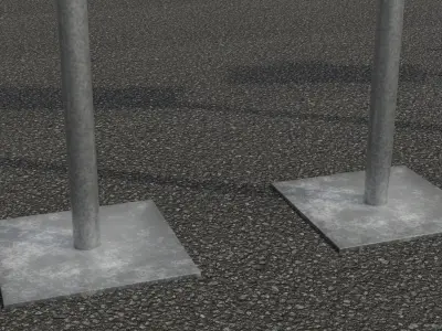 Tokyo Road Sign  Traffic Lights Ahead    Ready to Use Low-poly 3D model