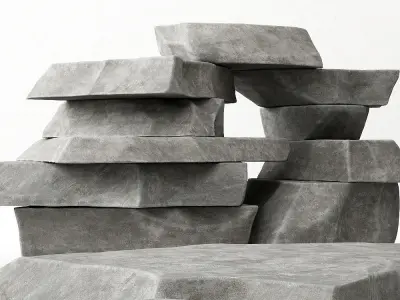 Rock stone collection n7 3D model