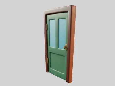 Cartoon Door 11Gb Low-poly 3D model