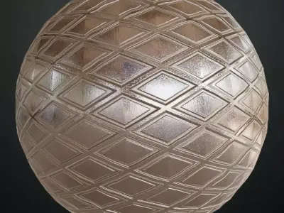 Silver Metal Pattern Diamond PBR Seamless Texture