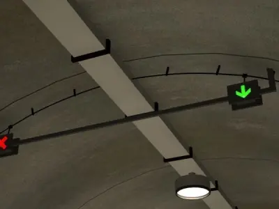 Tileable road tunnel 02 3D model