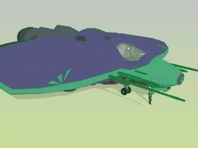 SQ Pummeler - Multirole space corvette Conqueror class - parked 3D print model