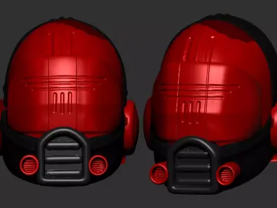 helmet high poly sculpt 3d printable ver 7 3D model 3D model 134