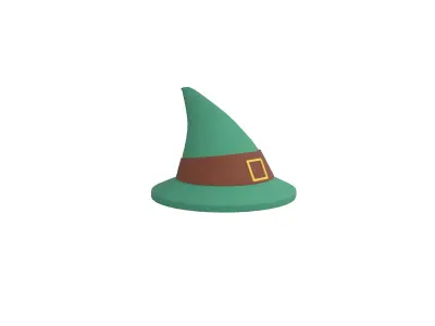Witch Hat v2 003 Low-poly 3D model