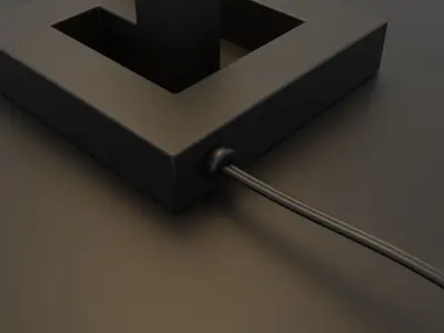 Modern Bedside Lamp on Minimal Table Free 3D model