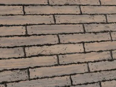 Medieval Reinforced Wood Panels PBR Seamless Texture