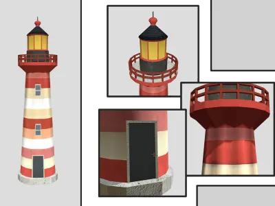 Light Houses - Low Poly Game Ready Exteriors  3D Model Pack