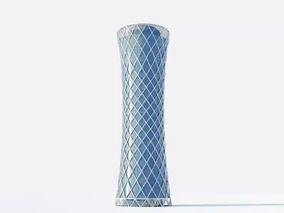 tornado tower - doha Qatar Low-poly 3D model