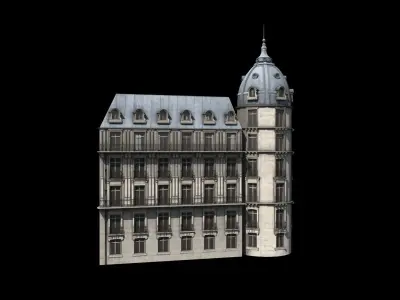 Paris Building Haussmann 3D model