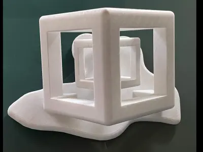 Melting Cubes Sculpture 3D print model