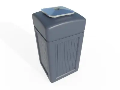 Trashcan m3 Low-poly 3D model