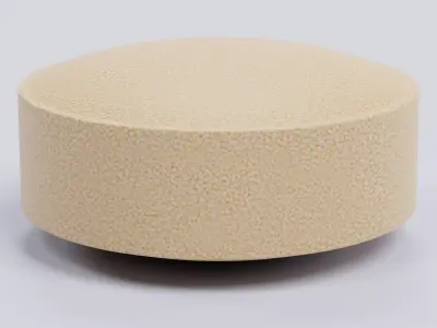 Pill  V2 - Beige Round Medical Tablet  3D model