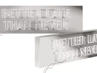 Neon Better Late Than Never 3D model