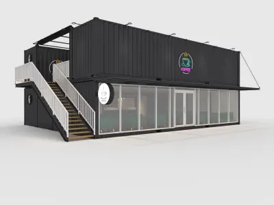 Collection Container Cafe 5 3D Model Pack