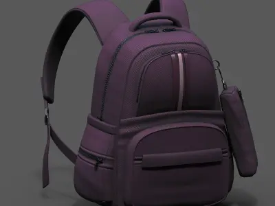 Backpack Camping Generic military combat soldier  Low-poly 3D model