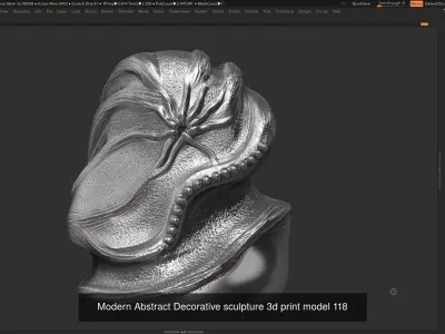 10 Modern Abstract Decorative sculpture 3d print 3D Model Pack