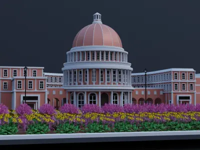 National Assembly Headquarter  Free 3D model