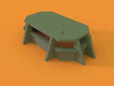 Bunker for 28mm wargames like WH40K 3D print model